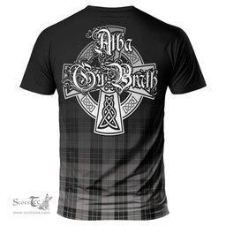 ScotsTee Shop Scottish MacPherson Dress Clan Crest Tartan T Shirt Featuring Alba Gu Brath Scotland Forever and Ever Celtic Cross