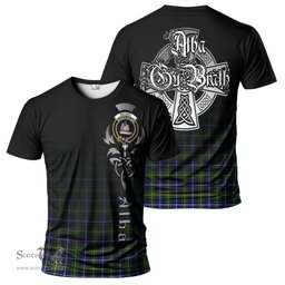 ScotsTee Shop Scottish MacNeil of Barra Modern Clan Crest Tartan T Shirt Featuring Alba Gu Brath Scotland Forever and Ever Celtic Cross