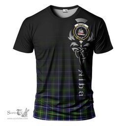 ScotsTee Shop Scottish MacNeil of Barra Modern Clan Crest Tartan T Shirt Featuring Alba Gu Brath Scotland Forever and Ever Celtic Cross