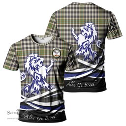 ScotsTee Shop Scottish Burns Check Clan Crest Tartan T Shirt Alba Gu Brath Regal Lion Emblem