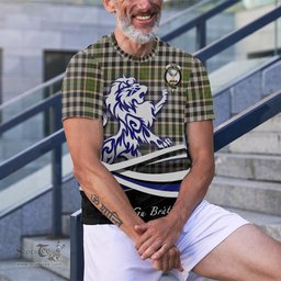 ScotsTee Shop Scottish Burns Check Clan Crest Tartan T Shirt Alba Gu Brath Regal Lion Emblem
