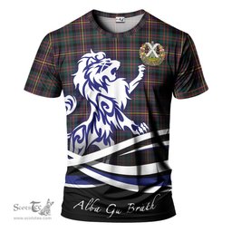 ScotsTee Shop Scottish Cameron Highlanders of Ottawa Clan Crest Tartan T Shirt Alba Gu Brath Regal Lion Emblem
