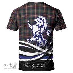 ScotsTee Shop Scottish Cameron Highlanders of Ottawa Clan Crest Tartan T Shirt Alba Gu Brath Regal Lion Emblem