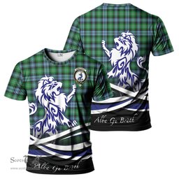 ScotsTee Shop Scottish Arbuthnot Ancient Clan Crest Tartan T Shirt Alba Gu Brath Regal Lion Emblem