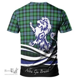 ScotsTee Shop Scottish Arbuthnot Ancient Clan Crest Tartan T Shirt Alba Gu Brath Regal Lion Emblem