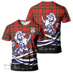 ScotsTee Shop Scottish Butter Clan Crest Tartan T Shirt Alba Gu Brath Regal Lion Emblem