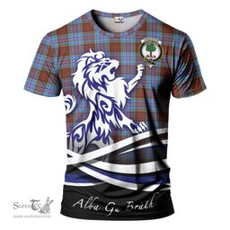 ScotsTee Shop Scottish Anderson Modern Clan Crest Tartan T Shirt Alba Gu Brath Regal Lion Emblem