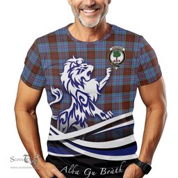 ScotsTee Shop Scottish Anderson Modern Clan Crest Tartan T Shirt Alba Gu Brath Regal Lion Emblem