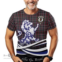 ScotsTee Shop Scottish Borthwick Clan Crest Tartan T Shirt Alba Gu Brath Regal Lion Emblem