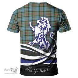 ScotsTee Shop Scottish Brisbane modern Clan Crest Tartan T Shirt Alba Gu Brath Regal Lion Emblem