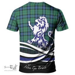 ScotsTee Shop Scottish Armstrong Ancient Clan Crest Tartan T Shirt Alba Gu Brath Regal Lion Emblem