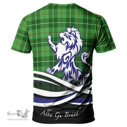 ScotsTee Shop Scottish Boyle Clan Crest Tartan T Shirt Alba Gu Brath Regal Lion Emblem