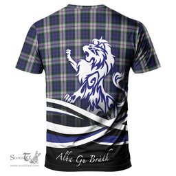 ScotsTee Shop Scottish Baird Dress Clan Crest Tartan T Shirt Alba Gu Brath Regal Lion Emblem