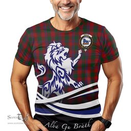 ScotsTee Shop Scottish Bruce Old Clan Crest Tartan T Shirt Alba Gu Brath Regal Lion Emblem