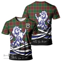 ScotsTee Shop Scottish Baxter Clan Crest Tartan T Shirt Alba Gu Brath Regal Lion Emblem