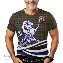 ScotsTee Shop Scottish Baxter Clan Crest Tartan T Shirt Alba Gu Brath Regal Lion Emblem