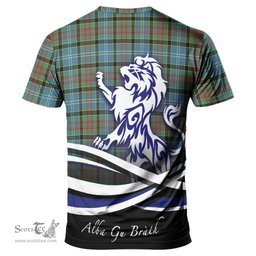 ScotsTee Shop Scottish Cathcart Clan Crest Tartan T Shirt Alba Gu Brath Regal Lion Emblem