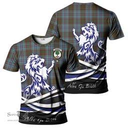 ScotsTee Shop Scottish Anderson Clan Crest Tartan T Shirt Alba Gu Brath Regal Lion Emblem
