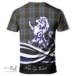 ScotsTee Shop Scottish Anderson Clan Crest Tartan T Shirt Alba Gu Brath Regal Lion Emblem
