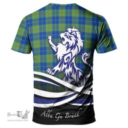 ScotsTee Shop Scottish Barclay Hunting Ancient Clan Crest Tartan T Shirt Alba Gu Brath Regal Lion Emblem