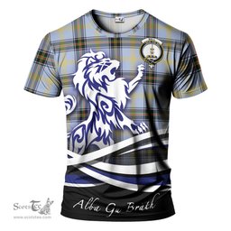 ScotsTee Shop Scottish Bell Clan Crest Tartan T Shirt Alba Gu Brath Regal Lion Emblem