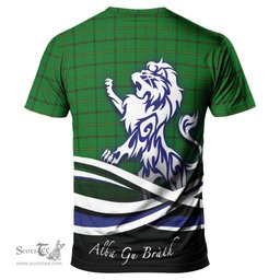 ScotsTee Shop Scottish Don Clan Crest Tartan T Shirt Alba Gu Brath Regal Lion Emblem