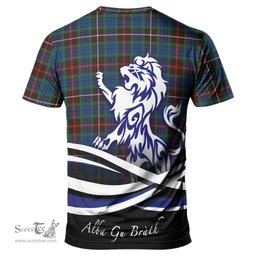 ScotsTee Shop Scottish Fraser Hunting Ancient Clan Crest Tartan T Shirt Alba Gu Brath Regal Lion Emblem