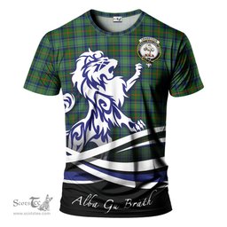 ScotsTee Shop Scottish Cranstoun Clan Crest Tartan T Shirt Alba Gu Brath Regal Lion Emblem