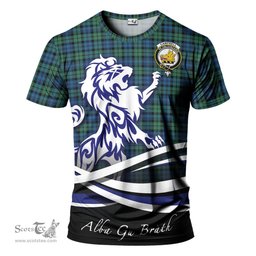 ScotsTee Shop Scottish Campbell Ancient 02 Clan Crest Tartan T Shirt Alba Gu Brath Regal Lion Emblem