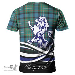 ScotsTee Shop Scottish Ferguson Ancient Clan Crest Tartan T Shirt Alba Gu Brath Regal Lion Emblem