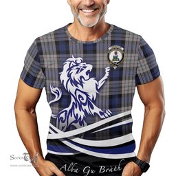 ScotsTee Shop Scottish Ferguson Dress Clan Crest Tartan T Shirt Alba Gu Brath Regal Lion Emblem