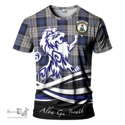 ScotsTee Shop Scottish Ferguson Dress Clan Crest Tartan T Shirt Alba Gu Brath Regal Lion Emblem