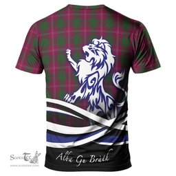 ScotsTee Shop Scottish Crawford Clan Crest Tartan T Shirt Alba Gu Brath Regal Lion Emblem