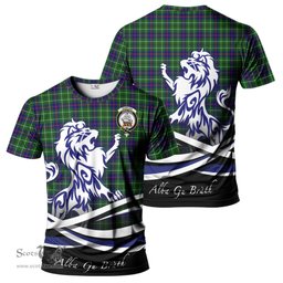 ScotsTee Shop Scottish Duncan Modern Clan Crest Tartan T Shirt Alba Gu Brath Regal Lion Emblem