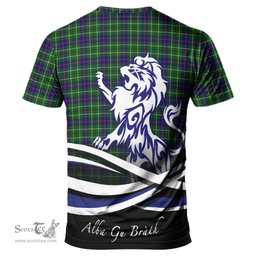 ScotsTee Shop Scottish Duncan Modern Clan Crest Tartan T Shirt Alba Gu Brath Regal Lion Emblem
