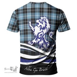 ScotsTee Shop Scottish Clark (Lion) Ancient Clan Crest Tartan T Shirt Alba Gu Brath Regal Lion Emblem