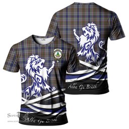 ScotsTee Shop Scottish Gayre Hunting Clan Crest Tartan T Shirt Alba Gu Brath Regal Lion Emblem