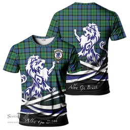 ScotsTee Shop Scottish Forsyth Ancient Clan Crest Tartan T Shirt Alba Gu Brath Regal Lion Emblem