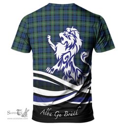 ScotsTee Shop Scottish Forbes Ancient Clan Crest Tartan T Shirt Alba Gu Brath Regal Lion Emblem