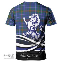 ScotsTee Shop Scottish Edmonstone Clan Crest Tartan T Shirt Alba Gu Brath Regal Lion Emblem