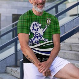 ScotsTee Shop Scottish Galloway Clan Crest Tartan T Shirt Alba Gu Brath Regal Lion Emblem