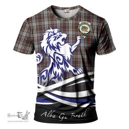 ScotsTee Shop Scottish Douglas Ancient Dress Clan Crest Tartan T Shirt Alba Gu Brath Regal Lion Emblem
