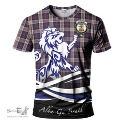 ScotsTee Shop Scottish Cameron of Erracht Dress Clan Crest Tartan T Shirt Alba Gu Brath Regal Lion Emblem