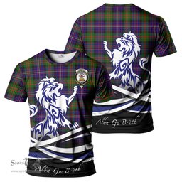 ScotsTee Shop Scottish Cameron of Erracht Modern Clan Crest Tartan T Shirt Alba Gu Brath Regal Lion Emblem