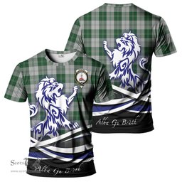 ScotsTee Shop Scottish Erskine Green Clan Crest Tartan T Shirt Alba Gu Brath Regal Lion Emblem