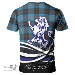 ScotsTee Shop Scottish Garden Clan Crest Tartan T Shirt Alba Gu Brath Regal Lion Emblem