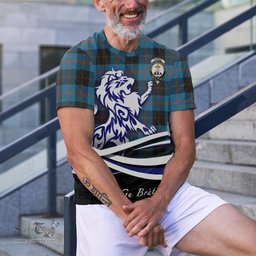 ScotsTee Shop Scottish Garden Clan Crest Tartan T Shirt Alba Gu Brath Regal Lion Emblem