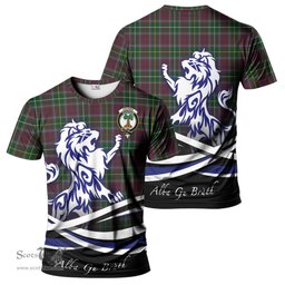 ScotsTee Shop Scottish Crosbie Clan Crest Tartan T Shirt Alba Gu Brath Regal Lion Emblem