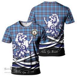 ScotsTee Shop Scottish Elliot Ancient Clan Crest Tartan T Shirt Alba Gu Brath Regal Lion Emblem