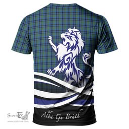 ScotsTee Shop Scottish Falconer Clan Crest Tartan T Shirt Alba Gu Brath Regal Lion Emblem